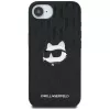 KARL LAGERFELD Monogram Choupette Head Pin Custodia per iPhone 16e / 17e nero