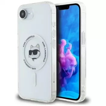 KARL LAGERFELD IML Metal Choupette Head Cover MagSafe per iPhone 16e / 17e bianco