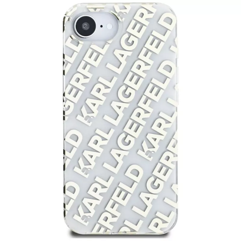 Karl Lagerfeld IML Repeat Logo Cover per iPhone 16e / 17e oro