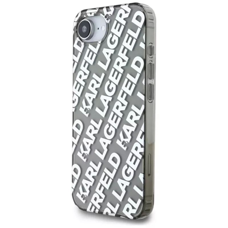 KARL LAGERFELD IML Repeat Logo Cover per Apple iPhone 16e / 17e - argento