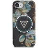 Guess Cover IML Metal Glitter Flowers Triangle MagSafe per Apple iPhone 16e (nero)