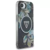 Guess Cover IML Metal Glitter Flowers Triangle MagSafe per Apple iPhone 16e (nero)