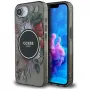 Guess Cover IML Flowers MagSafe per iPhone 16e (nero)