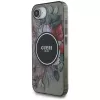 Guess Cover IML Flowers MagSafe per iPhone 16e (nero)
