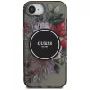 Guess Cover IML Flowers MagSafe per iPhone 16e (nero)