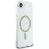 Guess Cover IML Glitter Circle MagSafe per iPhone 16e (trasparente)