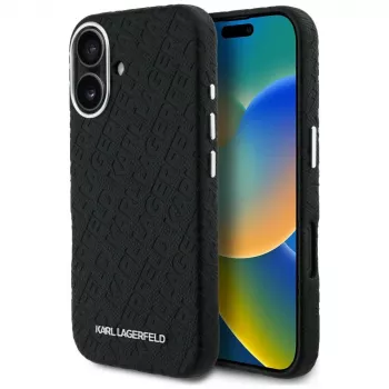 Karl Lagerfeld FW Stamped Karl custodia MagSafe per iPhone 16, nera