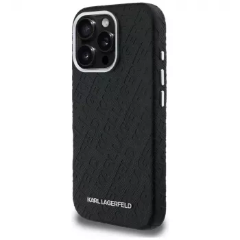 KARL LAGERFELD FW Stamped Karl Cover MagSafe per iPhone 16 Pro Max nero