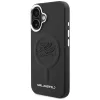Karl Lagerfeld Cover Initial & Metal Logo MagSafe per Apple iPhone 16, nero