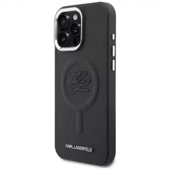 KARL LAGERFELD Cover Embossed Ring Initials MagSafe per Samsung Galaxy S26, nero