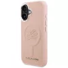 Karl Lagerfeld Cover Initial & Metal Logo MagSafe per iPhone 16 rosa