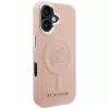 Karl Lagerfeld Cover Initial & Metal Logo MagSafe per iPhone 16 rosa