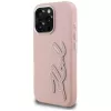 KARL LAGERFELD FW Grained Signature Logo Cover per iPhone 16 Pro Max rosa