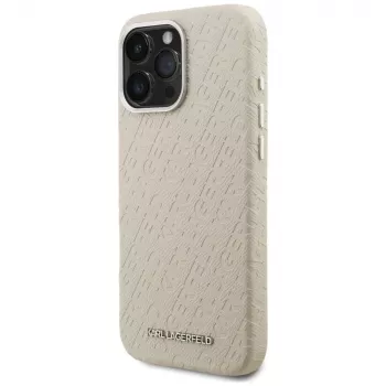 KARL LAGERFELD FW Stamped Karl Cover MagSafe per iPhone 16 Pro Max, beige