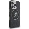KARL LAGERFELD IML Glitter Karl & Choupette Heads Logo Cover MagSafe per iPhone 16 Pro Max, nero