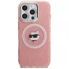 Karl Lagerfeld IML Choupette Head Logo Cover MagSafe per Apple iPhone 16 Pro Max, rosa