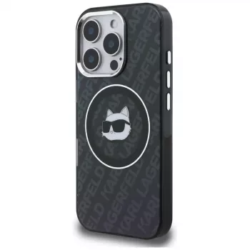 KARL LAGERFELD IML Choupette Head Logo Custodia MagSafe per Apple iPhone 16 Pro Max, nero