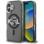 KARL LAGERFELD IML Glitter Karl & Choupette Sketch Logo Custodia MagSafe per iPhone 16 nero