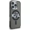 Karl Lagerfeld IML Glitter Karl & Choupette Sketch Logo Custodia MagSafe per iPhone 16 Pro nero