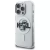 KARL LAGERFELD IML Glitter Karl & Choupette Sketch Logo Custodia MagSafe per iPhone 16 Pro, trasparente