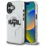 KARL LAGERFELD IML Karl Sketch Logo Custodia MagSafe per iPhone 16, trasparente