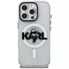 KARL LAGERFELD IML Karl Sketch Logo Custodia MagSafe per Apple iPhone 16 Pro, trasparente