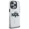 KARL LAGERFELD IML Karl Sketch Logo Custodia MagSafe per Apple iPhone 16 Pro, trasparente