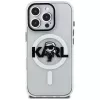 Karl Lagerfeld IML Karl Sketch Logo Custodia MagSafe per iPhone 16 Pro Max, trasparente