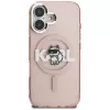 KARL LAGERFELD IML Choupette Sketch Logo Custodia MagSafe per iPhone 16 rosa