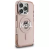 Karl Lagerfeld IML Choupette Sketch Logo Custodia MagSafe per iPhone 16 Pro rosa