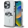Karl Lagerfeld IML Choupette Sketch Logo Custodia MagSafe per iPhone 16 Pro, trasparente