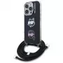 KARL LAGERFELD IML Custodia Crossbody con Karl & Choupette Head per Apple iPhone 16 Pro Max, nero