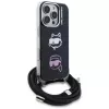 KARL LAGERFELD IML Custodia Crossbody con Karl & Choupette Head per Apple iPhone 16 Pro Max, nero