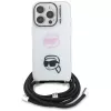 KARL LAGERFELD IML Custodia Crossbody per Apple iPhone 16 Pro, bianco