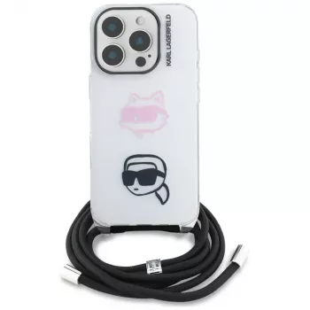 KARL LAGERFELD IML Custodia Crossbody per Apple iPhone 16 Pro, bianco