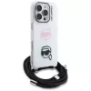 KARL LAGERFELD IML Custodia Crossbody per Apple iPhone 16 Pro, bianco