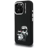 KARL LAGERFELD Silicone Karl & Choupette Sketch Custodia MagSafe per Apple iPhone 16 Pro, nero