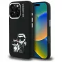 KARL LAGERFELD Silicone Karl & Choupette Sketch Custodia MagSafe per Apple iPhone 16 Pro Max, nero