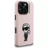 KARL LAGERFELD Silicone Karl Sketch Custodia MagSafe per iPhone 16 Pro Max rosa
