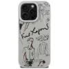 Karl Lagerfeld Grained Pattern & Logo Custodia MagSafe per Apple iPhone 16 Pro, grigio