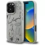 KARL LAGERFELD Grained Pattern & Logo Custodia MagSafe per Apple iPhone 16 Pro Max - grigio