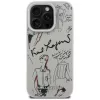 KARL LAGERFELD Grained Pattern & Logo Custodia MagSafe per Apple iPhone 16 Pro Max - grigio