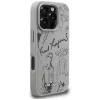 KARL LAGERFELD Grained Pattern & Logo Custodia MagSafe per Apple iPhone 16 Pro Max - grigio