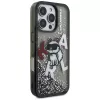 KARL LAGERFELD Liquid Glitter Choupette Logo Custodia per iPhone 16 Pro, nero