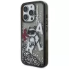 KARL LAGERFELD Liquid Glitter Choupette Logo Custodia per Apple iPhone 16 Pro Max - nero