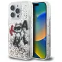 KARL LAGERFELD Liquid Glitter Choupette Logo Custodia per iPhone 16 Pro, trasparente
