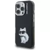 Karl Lagerfeld IML Aquarelle Choupette & Logo Custodia per iPhone 16 Pro Max nero
