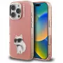 Karl Lagerfeld IML Aquarelle Choupette & Logo Custodia per Apple iPhone 16 Pro, rosa