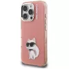 Karl Lagerfeld IML Aquarelle Choupette & Logo Custodia per Apple iPhone 16 Pro, rosa