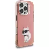 Karl Lagerfeld IML Aquarelle Choupette & Logo Custodia per Apple iPhone 16 Pro, rosa